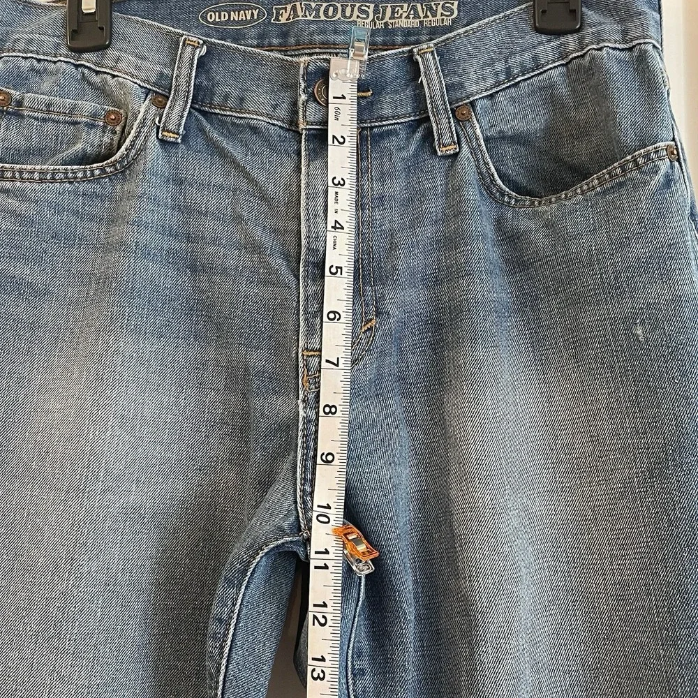 OLD NAVY Mens Famous Jeans Standard Regular Blue Straight Denim 32x29 Med‎ Wash